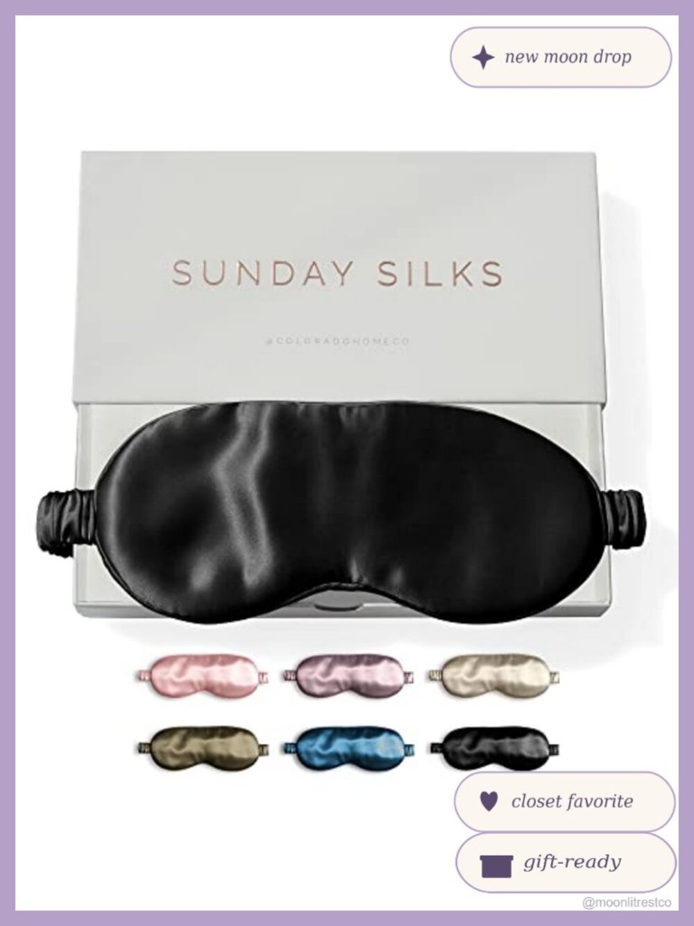 100% Mulberry Silk Sleep Mask Blackout Eye Mask for Travel & Relaxation